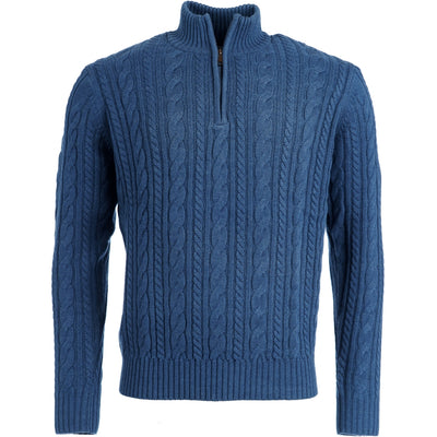 Finesmekker Hawaii cable knit Knit 055 DENIM BLUE
