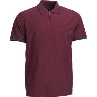 Roberto Jeans NAMIR / Polo shirt S/S / zipper placket Polo 049 BORDEAUX