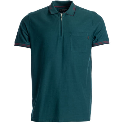 Roberto Jeans NAMIR / Polo shirt S/S / zipper placket Polo 075 RICH BOTTLE