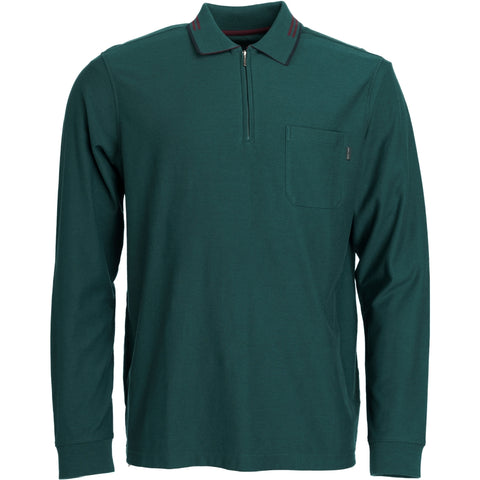 Roberto Jeans NORVIL / Polo shirt L/S / zipper placket Polo 075 RICH BOTTLE