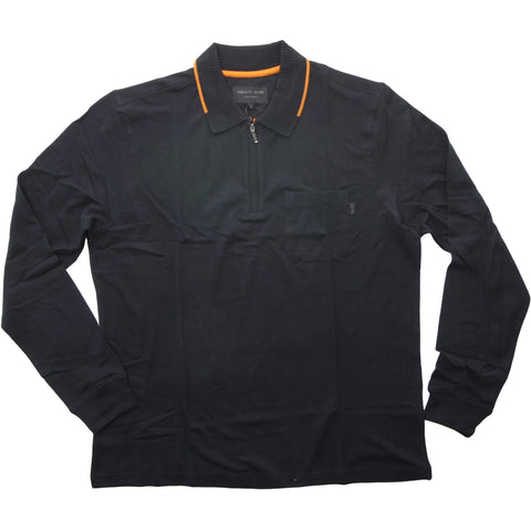 Roberto Jeans Navaro polo shirt m. lange ærmer - x-size Polo 058 NAVY