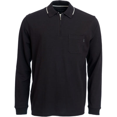 Roberto Jeans Navaro polo shirt m. lange ærmer - x-size Polo 099 BLACK