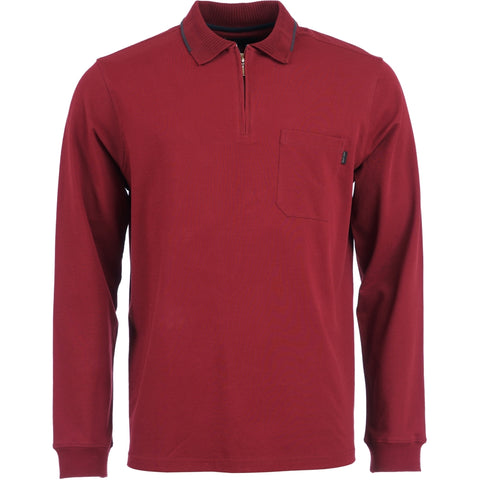 Roberto Jeans Navaro polo shirt m. lange ærmer - x-size Polo 048 BORDEAUX