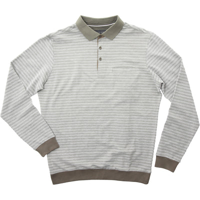 Roberto Jeans Nisan polo shirt m. lange ærmer og rib Polo 476 OLIVE