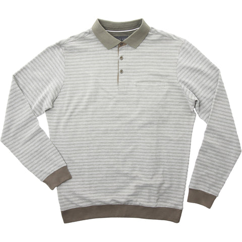 Roberto Jeans Nisan polo shirt m. lange ærmer og rib Polo 476 OLIVE