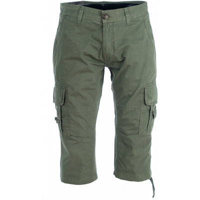 Finesmekker Odil cargo capri - X-size Shorts 007 Oliven 