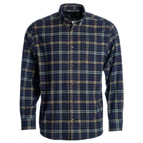 Roberto Jeans Stamo flannel skjorte - X-size Shirts 258 NAVY/OLIVE