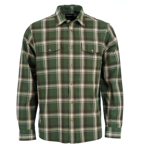 Finesmekker Tolde flannel shirt Shirts 275 GREEN/OLIVE